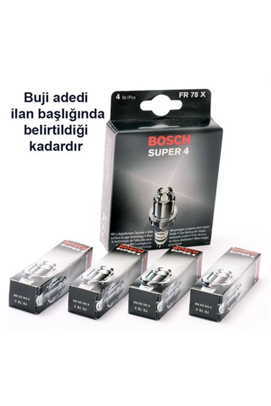 Bosch Renault Modus 1.4 2005-2006 4 Tırnak Buji 4 Adet