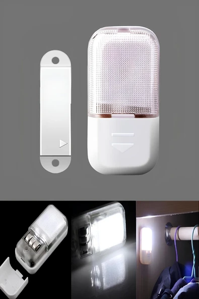Sensörlü LED Dolap İçi Işık – Otomatik Hareket Algılayıcı, Manyetik Yapışkanlı Spot LED Aydınlatma
