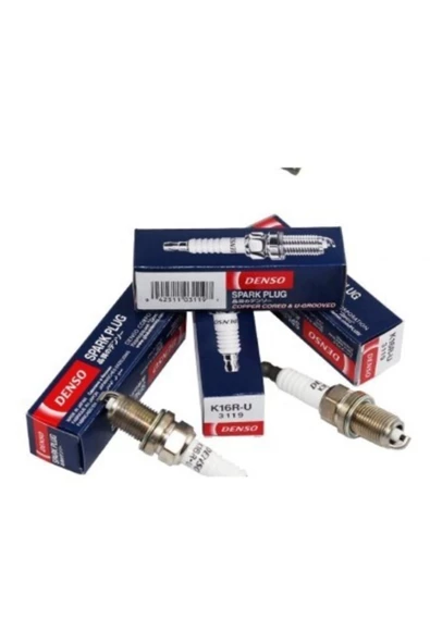 DENSO Buji 4 Adet Corolla Uyumlu 1,3 1,6 1994-97 Yaris 1999-05 Denso K16R-U 504597550