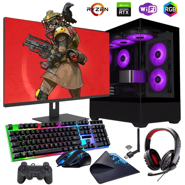 Ryzen5 5600 16GB 1TB M2 12GB RTX3060 24" Mon. Oyun Bilgisayarı (Gaming Set) - Resim 1