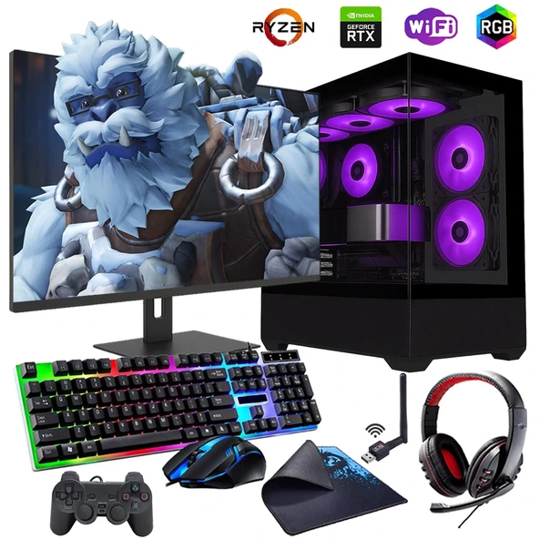 Ryzen5 5600 16GB 480SSD 12GB RTX3060 27" Mon. Oyun Bilgisayarı (Gaming Set) ürün görseli