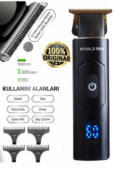 Gold Tech Ultra Güçlü Saç Sakal Traş Makinesi 6500 Mrp Motor Hızı Gt-901