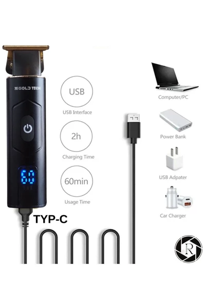Gold Tech Ultra Güçlü Saç Sakal Traş Makinesi 6500 Mrp Motor Hızı Gt-901 - 2