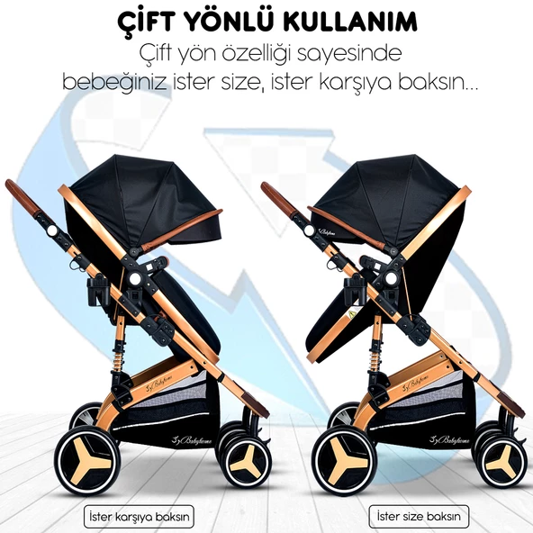 Baby Home 945 Paris Travel Sistem Bebek Arabası Anne Yanı Sepet Beşik 7'in 1 Full Takım - 6