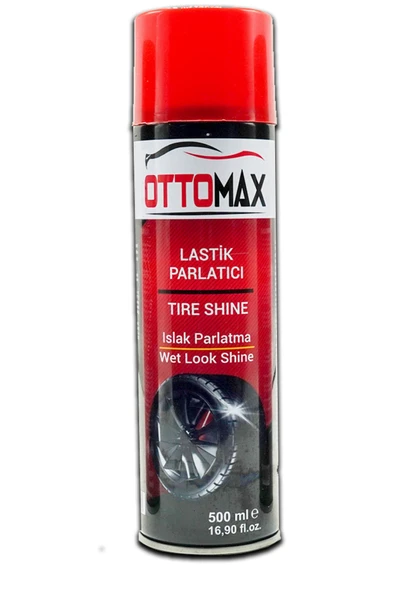 Ottomax Oto Lastik Parlatma Spreyi 500 Ml Lastik Temizleme Bakım Spreyi