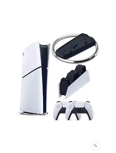 Sony Playstation 5 Slim Dijital + 2. Ps5 Kol + Dikey Stand + Sarj istasyonu Beyaz