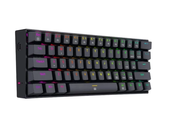 REDRAGON K630-RGB BLUE SWITCH KABLOLU MEKANİK GAMİNG Q KLAVYE SİYAH - 2