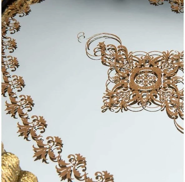 VİTALE FRANK GOLD HALAT DEKORATİF CAM TEPSİ - 2