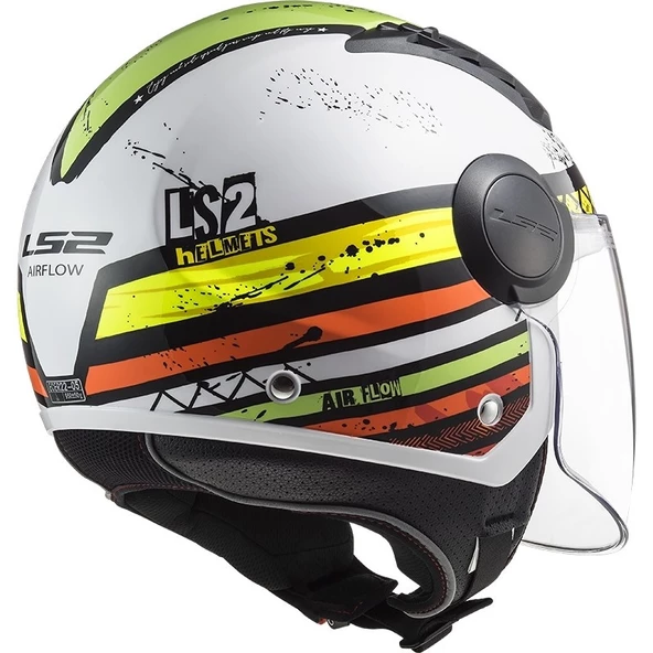 LS2 Aırflow Gloss Whıte Green Kask - 4