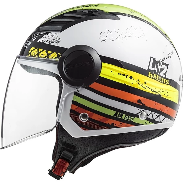 LS2 Aırflow Gloss Whıte Green Kask - 3