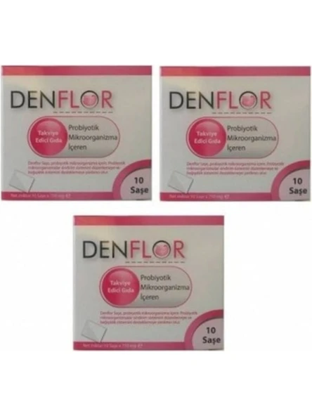 Denflor Probiyotik 10 Saşe 3'Lü PAKET (SKT:02/2028) ürün görseli