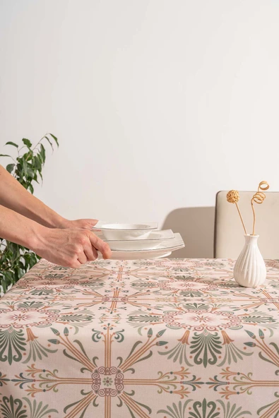 Rivaİstanbul Etnik Saray Desenli Masa Örtüsü, Sofra Bezi, Piknik Örtüsü - Resim 4