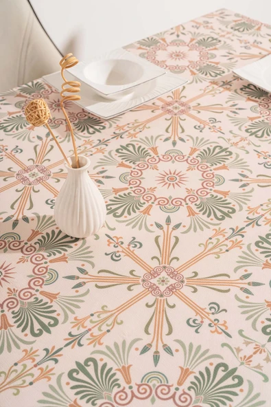 Rivaİstanbul Etnik Saray Desenli Masa Örtüsü, Sofra Bezi, Piknik Örtüsü - Resim 5