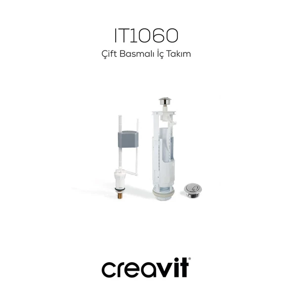 CREAVİT NV361 Nova Rim-Off Kanalsız Duvara Dayalı Klozet ve Kapak - 5