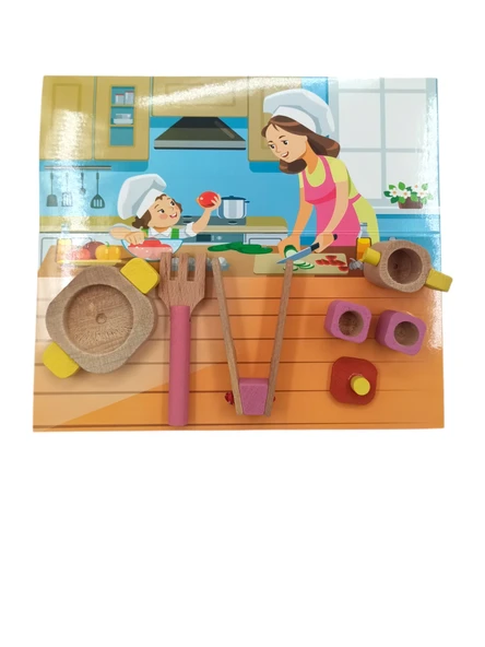 Minik Şeflerin Mutfağı: Minyatür Ahşap Oyuncak Çay Kek Ocak Seti! - 2
