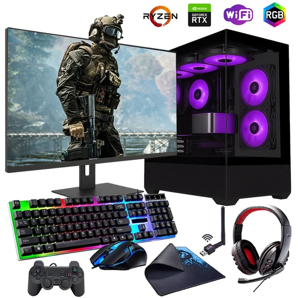 Ryzen5 5600 32GB 480SSD 12GB RTX3060 27" Mon. Oyun Bilgisayarı (Gaming Set) ürün görseli