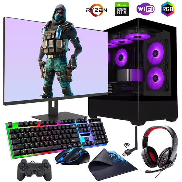 Ryzen5 5600 16GB 1TB M2 12GB RTX3060 27" Mon. Oyun Bilgisayarı (Gaming Set) ürün görseli