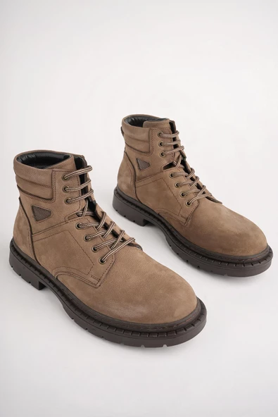 Muggo STEPHAN Garantili Bağcıklı Hakiki Deri Kaymaz Taban Erkek Bot - 12