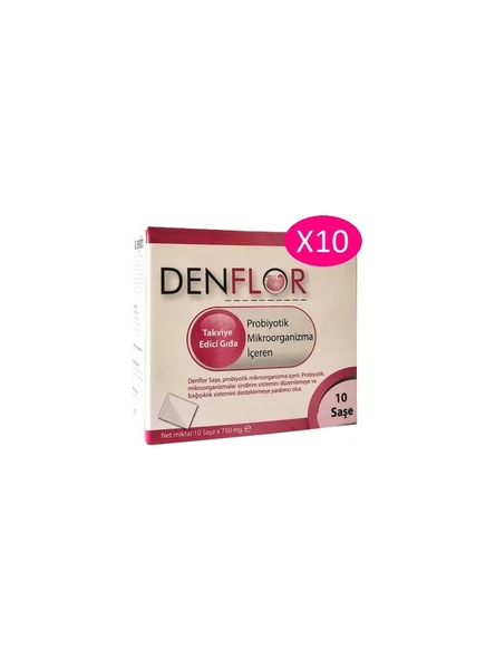 Denflor Probiyotik 10 Saşe 10'Lu PAKET (SKT:02/2028) ürün görseli 1