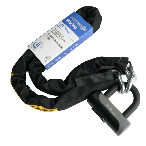 Zintaş Protector Max10 Motosiklet Kesilmez Zincir Kilit 10mm  200cm - Resim 4