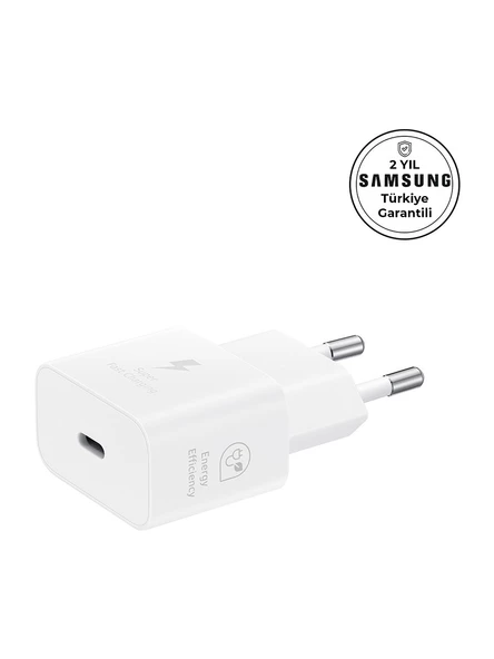 Samsung 25W Type-C Hızlı Şarj Adaptörü , Beyaz, Samsung Türkiye Garantili - EP-T2510NWEGWW