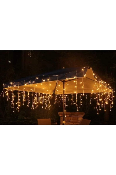 8 Fonksiyonlu Saçak Led Sarkıt Led Eklenebilir Led Süsleme Led Peri Led Işık Yılbaşı Işık (4 METRE) - 2