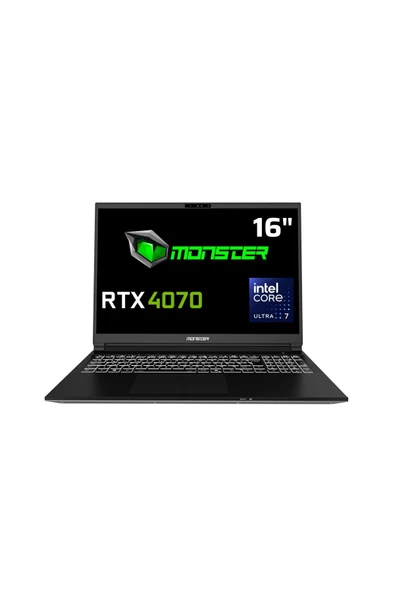 Monster Tulpar T6 V2.1.1 Core Ultra 7 155H 16 GB RAM 1 TB SSD 8 GB RTX 4070 Windows 11 Home 16" WQXGA 240 Hz Taşınabilir Bilgisayar - Resim 1
