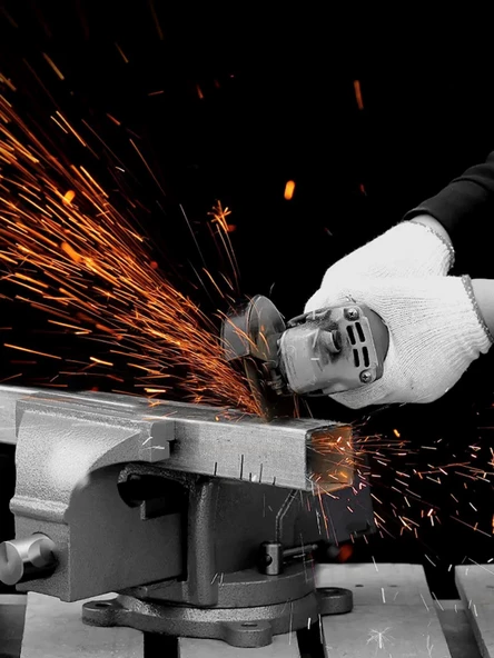 Germany Style Dönerli ProX Çelik Kol 80 Mm Dövme Çelik Sabit Tezgah Mengenesi - 3