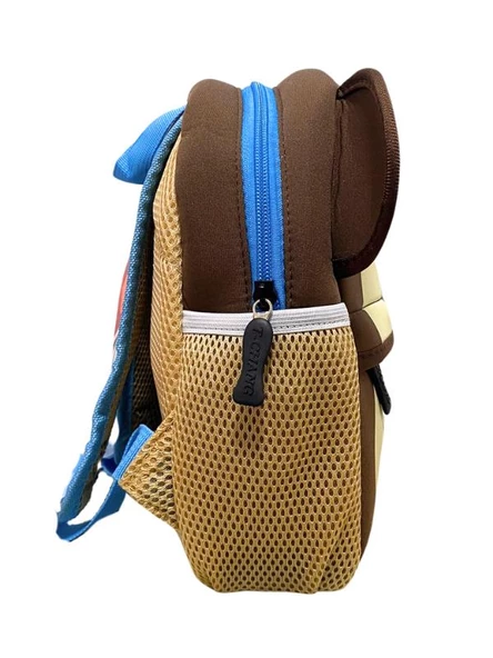 3K Sarı Kahverengi Maymun Figürlü Anaokul Çantası - Resim 2