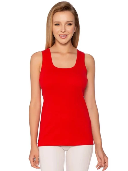 6 Adet Gümüş Bayan Renkli Ribana Düz Biye Geniş Askılı Atlet 4024 - Resim 4