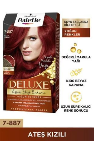 Deluxe Yoğun Renkler 7-887 Ateş Kızılı