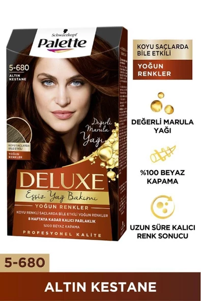 Deluxe 5-680 Altın Kestane Saç Boyası