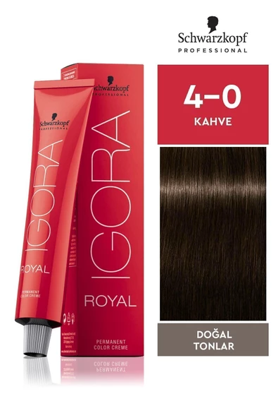 Royal Doğal Tonlar 4-0 Kahve Saç Boyası 60ml