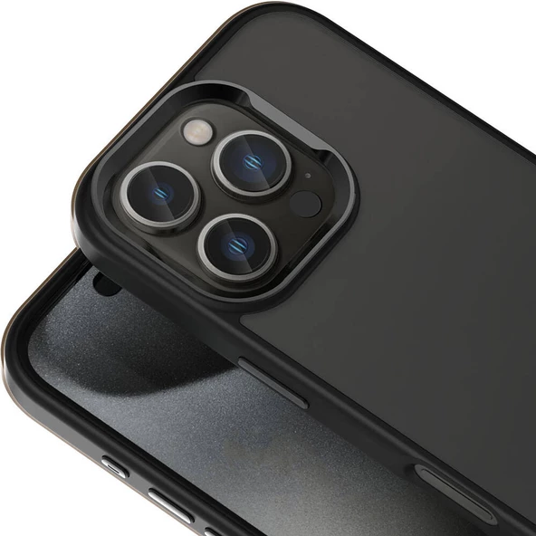 Vendas iPhone 16 Pro Max Kılıf Magsafe Şarj Özellikli Parlak Kamera Çerçeveli Zore Kost Kapak - 6