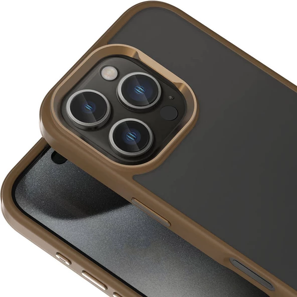 Vendas iPhone 16 Pro Max Kılıf Magsafe Şarj Özellikli Parlak Kamera Çerçeveli Zore Kost Kapak - 4