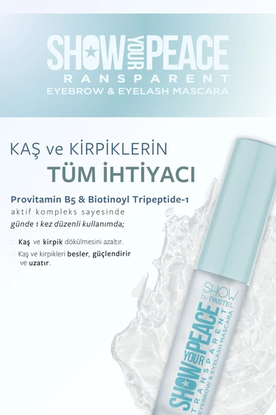 Show Your Peace Transparent Eyebrow & Eyelash Mascara - Transparan Kaş ve Kirpik Maskarası - 6