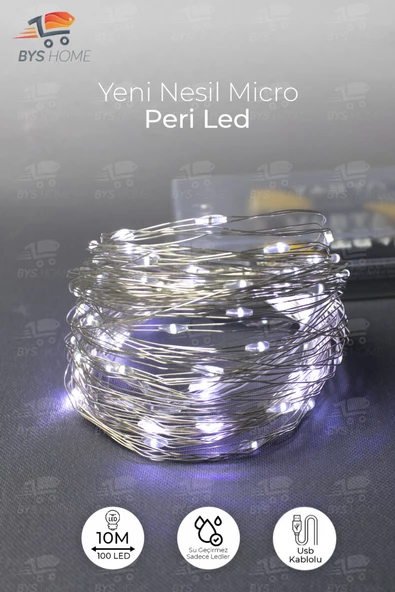 Peri Led Işık 10 Metre Usb Ile Çalışan Çok Amaçlı Dekoratif Aydınlatma