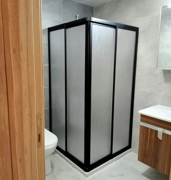 80x80 SİYAH TEKNESİZ DUŞAKABİN ND424 - 3