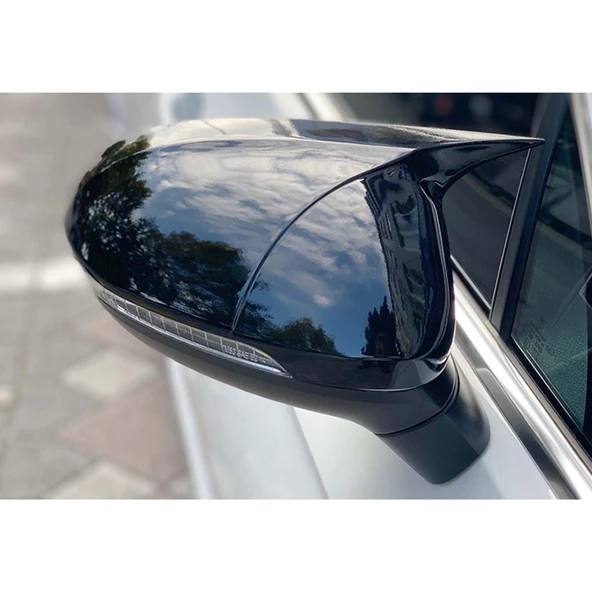 VW PASSAT B8.5 UYUMLU PARLAK SİYAH BATMAN AYNA KAPAĞI