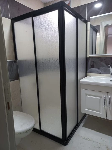 100X100 SİYAH TEKNESİZ DUŞAKABİN ND424 - 2