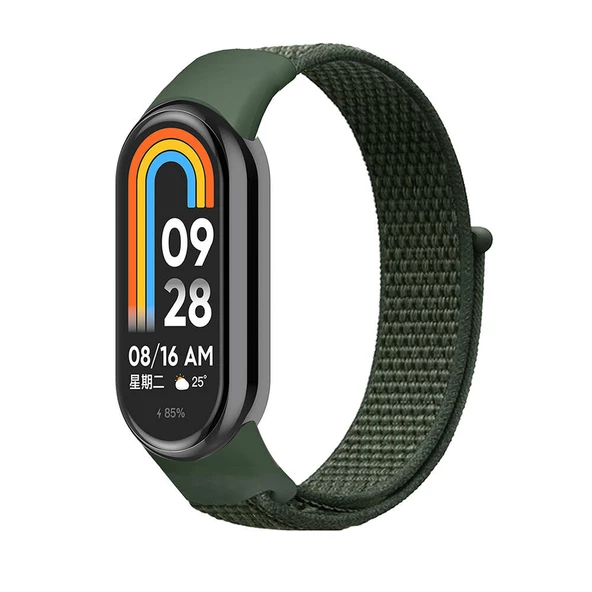 Xiaomi Mi Band 8 Hasır Cırt Cırtlı Yapıştırmalı Relaks Kordon - 6