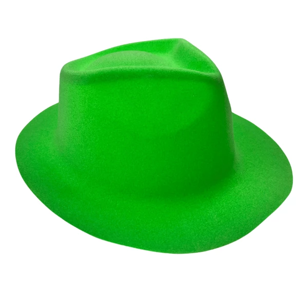 Yeşil Lazer Plastik Kadife Fotr Model Şapka 30x25 cm - Resim 3