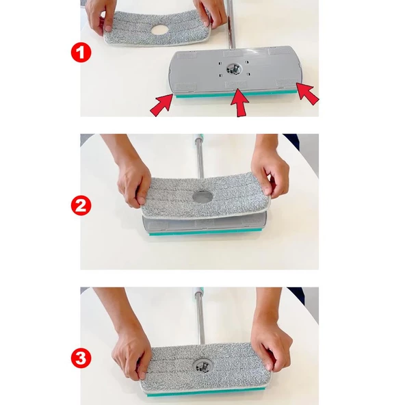 SMARTER AQUA FLAT TEMİZ VE KİRLİ SUYU AYIRMA ÖZELLİĞİ OTOMATİK TEMİZLİK SETİ TABLET MOP PASPAS - 6