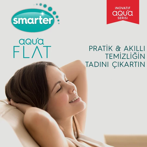 SMARTER AQUA FLAT TEMİZ VE KİRLİ SUYU AYIRMA ÖZELLİĞİ OTOMATİK TEMİZLİK SETİ TABLET MOP PASPAS - 10