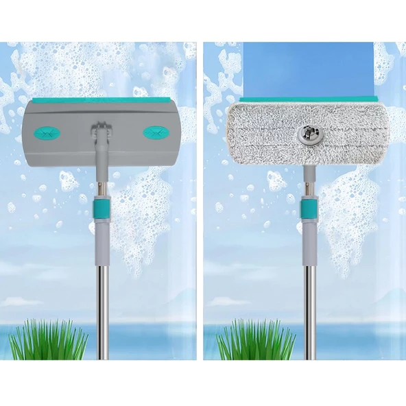 SMARTER AQUA FLAT TEMİZ VE KİRLİ SUYU AYIRMA ÖZELLİĞİ OTOMATİK TEMİZLİK SETİ TABLET MOP PASPAS - 7