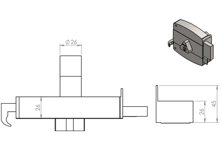 DORAS 1157 TRAJLI ( TİRAJLI ) KİLİT OVAL 14 cm SİLİNDİRLİ TRAJLI ( TİRAJLI ) KİLİT - DEMİR KAPI KİLİDİ - 3