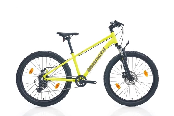 Bianchi XR24 MD Fren Shimano 8 Vites 24 Jant Çocuk Dağ Bisikleti 8A Acid Sarı 33 Kadro - 1