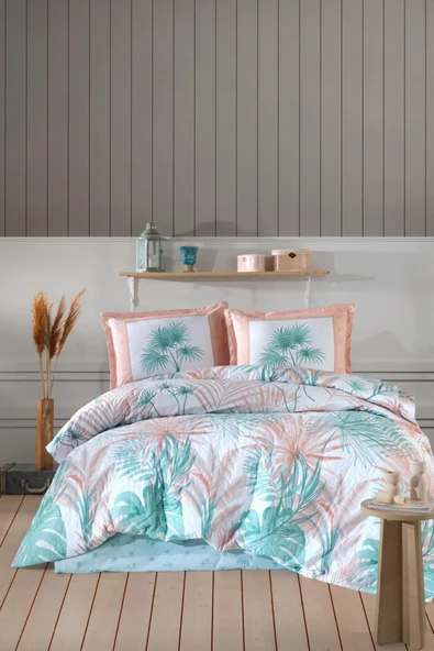 Clasy %100 Pamuk Tek Kişilik Dört Mevsim Set Sone V1 Mint - Resim 2