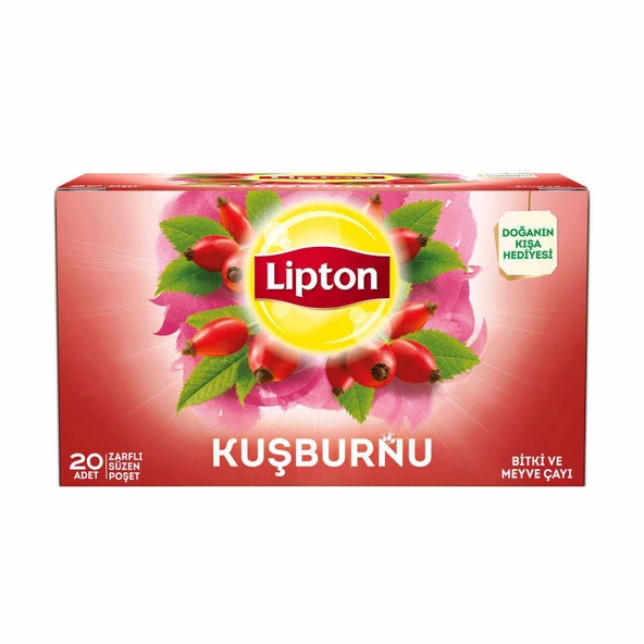 Lipton Bitki Çayı Bardak Kuşburnu 20 Li  x  12 Adet