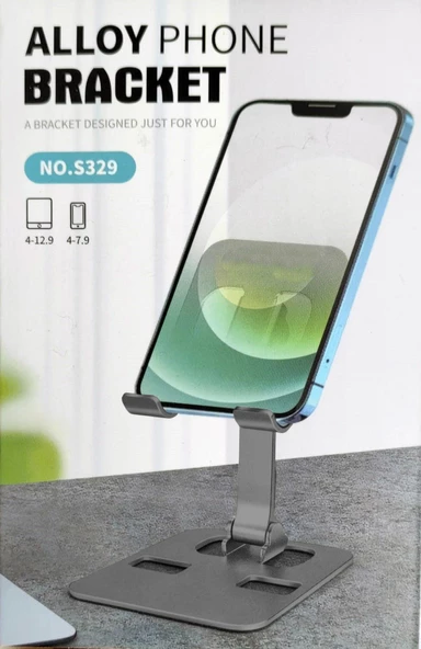 Metal Flexgrip Katlanabilir Tablet Telefon Tutacağı Standı 180°Ayarlanabilir Kauçuk Destekli - 8